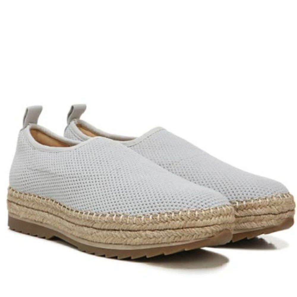 Naturalizer Light Gray Knit Espadrille Slip-On Flats